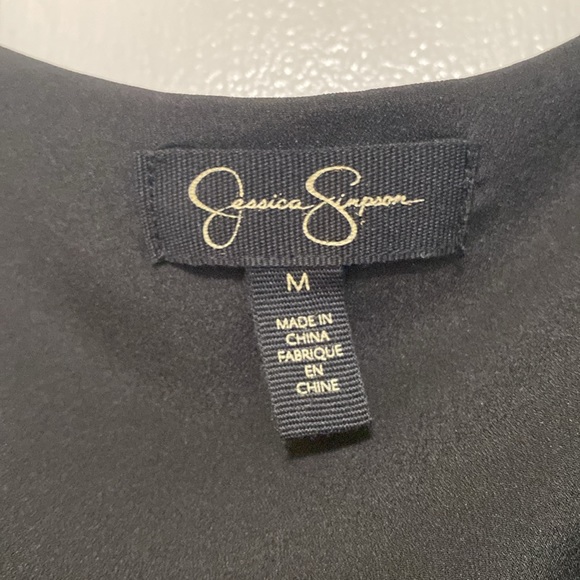 Jessica Simpson Black Top with Fringe - Picture 4 of 5